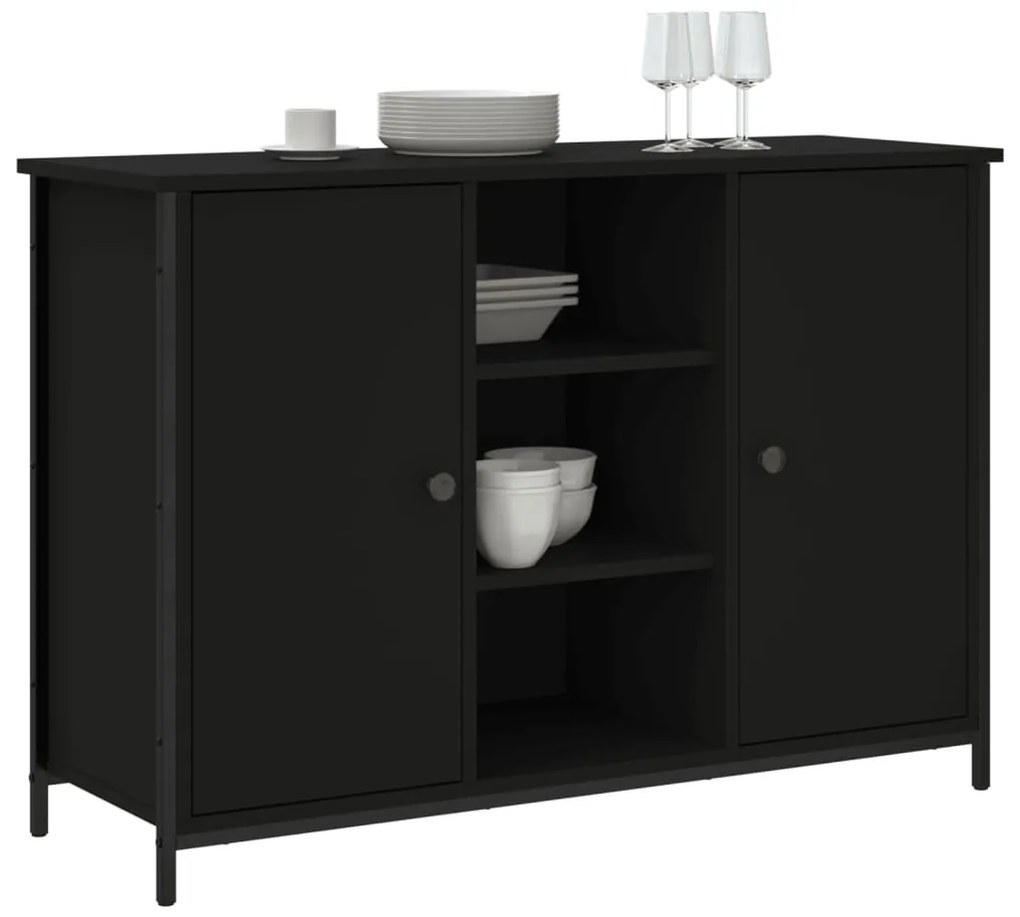 vidaXL Μπουφές Μαύρος 100 x 35 x 70 εκ. από Επεξεργασμένο Ξύλο