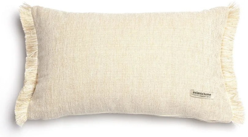 Μαξιλαροθήκη Διακοσμητική Four Seasons Trimming Sand Aslanis Home 30X50 Cotton,Chenille