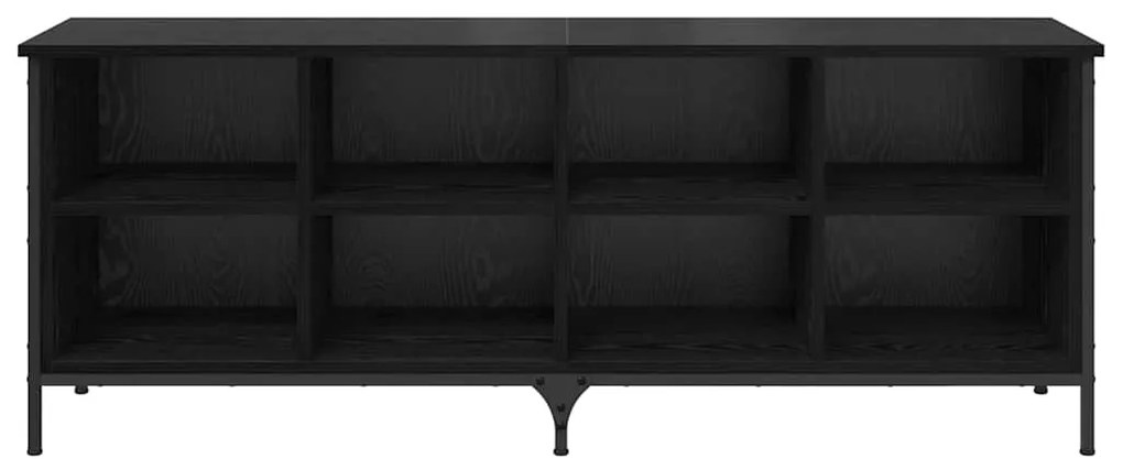 vidaXL Ντουλάπα Παπουτσιών με ράφι Μαύρη Οξυά 131 x 35 x 50 εκ