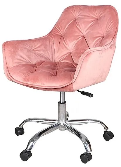 ROTARY CHAIR Q-190 VELVET ANTIQUE ROSE 52 DIOMMI OBRQ190VRA