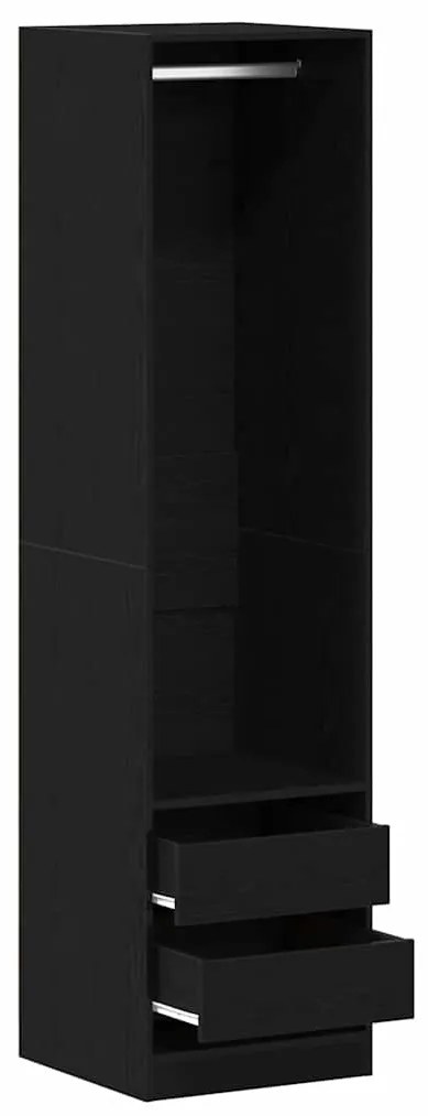 vidaXL Ντουλάπι Μαύρη δρυς 50 x 50 x 200 εκ. Επεξεργασμένο ξύλο