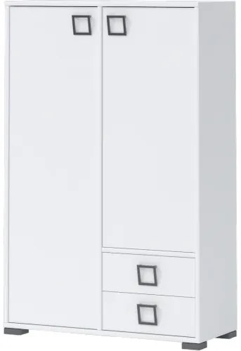 Ντουλάπι Riddle 2D2S-Λευκό - 86.00Χ37.00Χ134.00cm