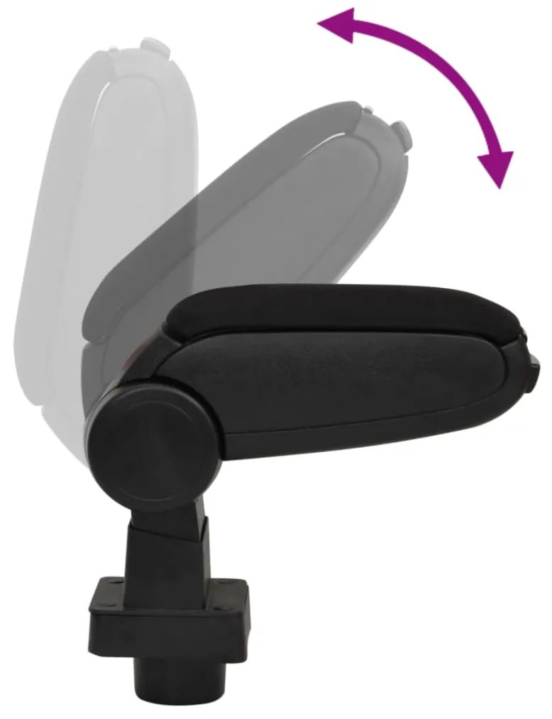 vidaXL Τεμπέλης Αυτοκινήτου Μαύρος 13 x 31,5 x (29-51) εκ. από ABS