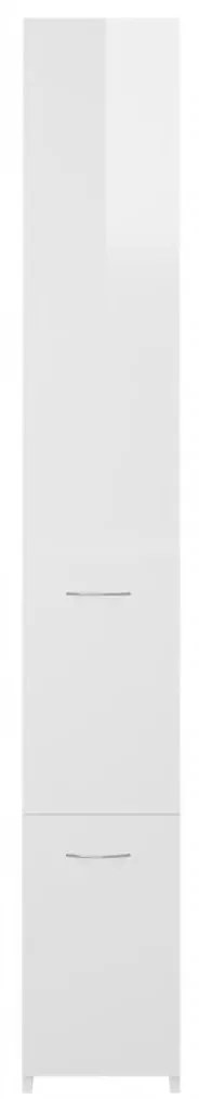 vidaXL Ντουλάπι Μπάνιου Γυαλιστερό Λευκό 25x26,5x170 εκ. Επεξεργ. Ξύλο