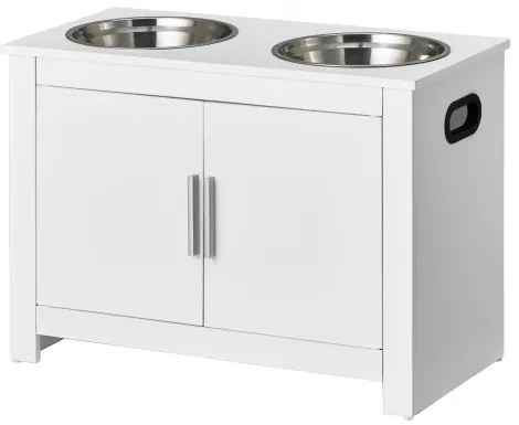 VEVOR Pet Feeding Station w/ 2 Elevated Dog Bowls Dog Food &amp; Toy Storage Cabinet