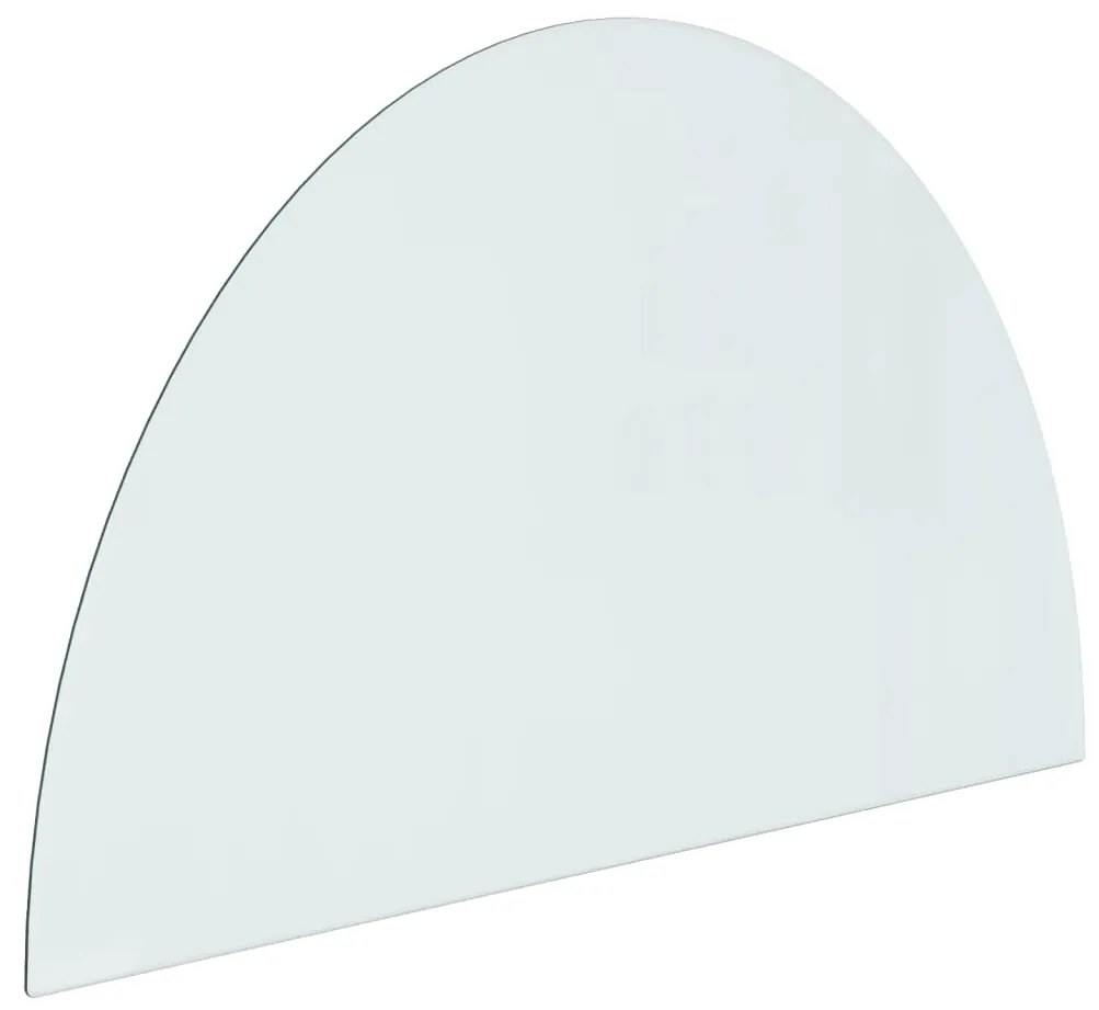 vidaXL Πλάκα Τζακιού Γυάλινη Ημικυκλική 1000x600 χιλ.
