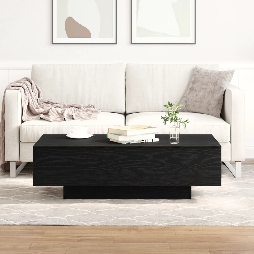 vidaXL Τραπέζι καφέ Μαύρη Δρυς 100x30x36,5 εκ Επεξεργασμένο ξύλο