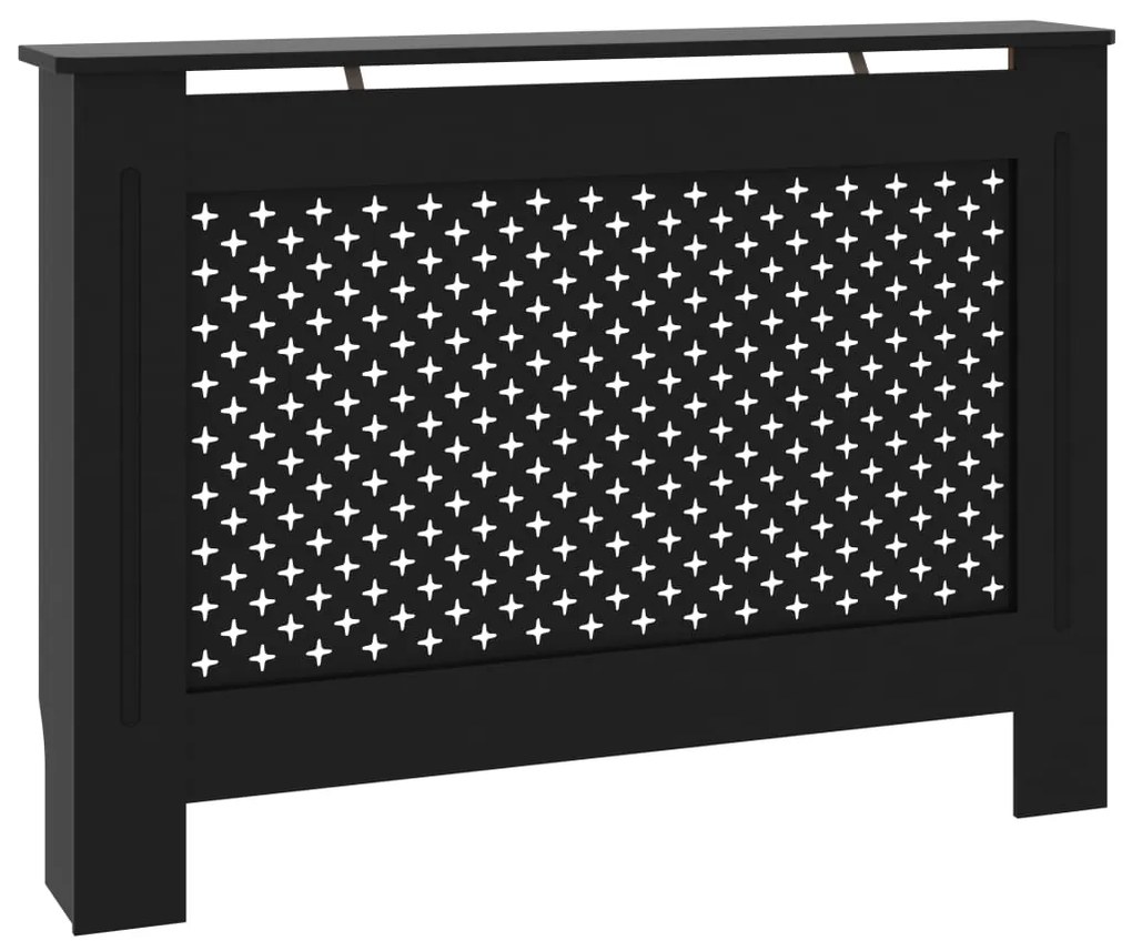 vidaXL Κάλυμμα Καλοριφέρ Μαύρο 112 x 19 x 81,5 εκ. από MDF