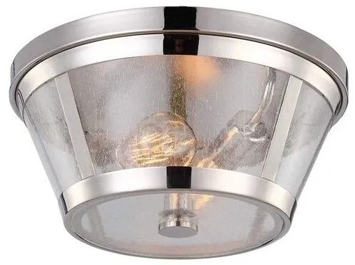 Πλαφονιέρα Φωτιστικό Οροφής 2xE27  Νίκελ  Harrow FE-HARROW-F Elstead Lighting FE-HARROW-F Νίκελ Ματ