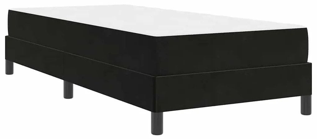vidaXL Κρεβάτι box spring με στρώμα Μαύρο 80 x 200 cm Βελούδο