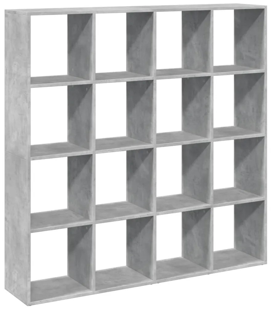 vidaXL Βιβλιοθήκη Γκρι Σκυρ. 137,5x29x137,5 εκ. Επεξεργασμένο Ξύλο