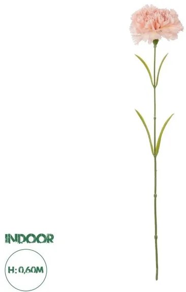 Artificial Garden PALE PING CARNATION BRANCH 21208 Τεχνητό Διακοσμητικό Κλαδί Γαρίφαλο Απαλό Ρόζ Y60cm Globostar-21208-Ροζ 21208