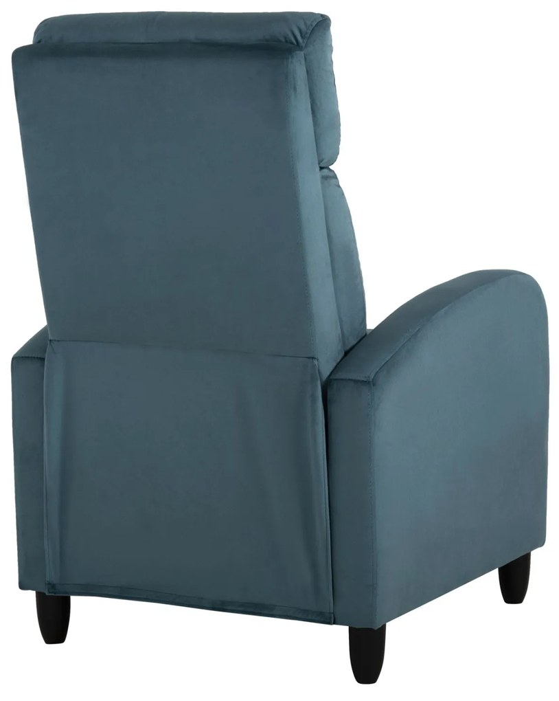 Πολυθρόνα Relax Hiber Πετρολ Βελούδο 67,5x90x104Υ εκ.