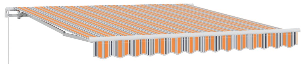 vidaXL Χειροκίνητη Ανασυρόμενη Τέντα Ριγέ 300x250 εκ.