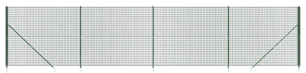 vidaXL Συρματόπλεγμα Περίφραξης Πράσινο 2,2 x 10 μ. με Καρφωτές Βάσεις