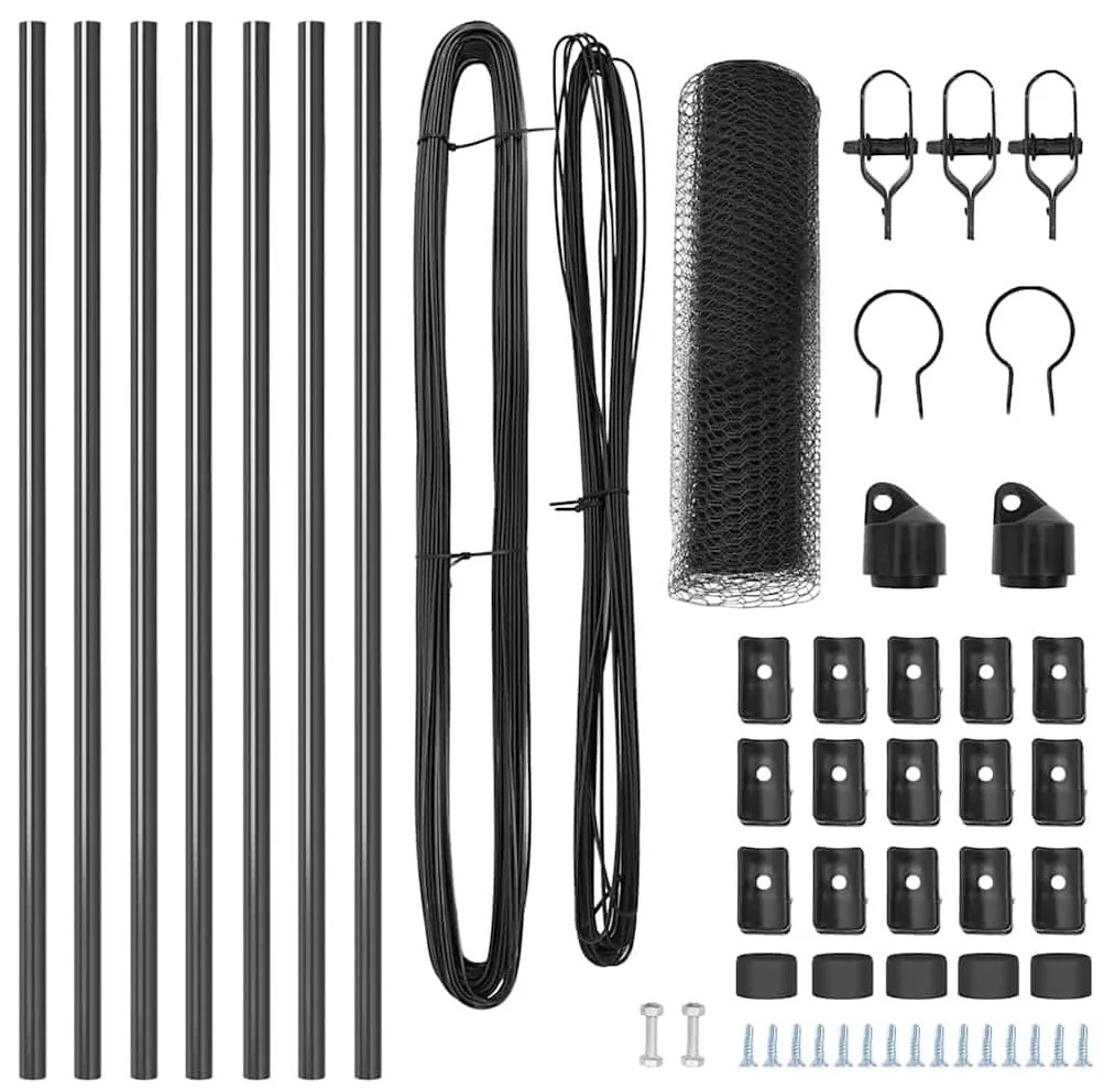 vidaXL Στύλος Περιφράξεων Γκρι 10 x 0,6 μ (13 μμ δίχτυ)