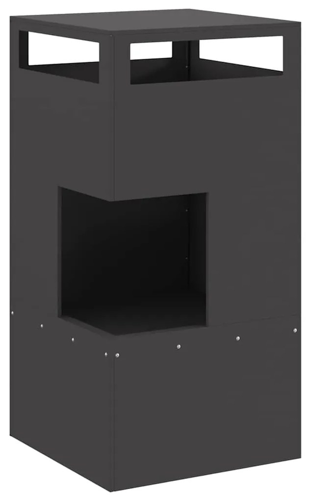 vidaXL Φωτιά Μαύρο 50 x 50 x 100 cm Κρύα έλαση από χάλυβα