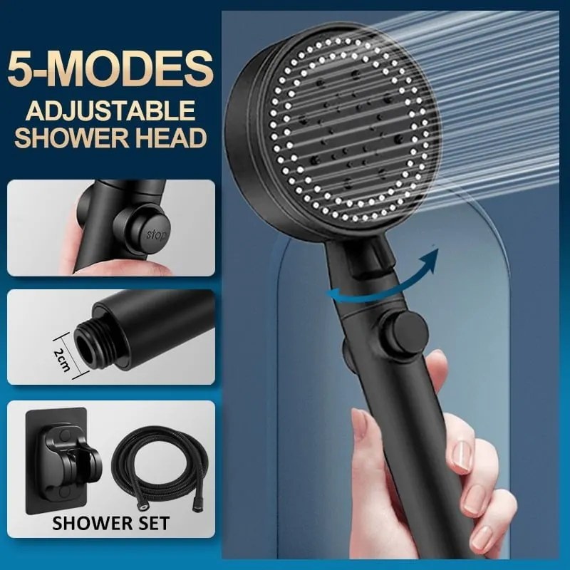 Jieyi Σετ Τηλέφωνο Κεφαλή Ντους Μπάνιου 1.5m - Shower Head