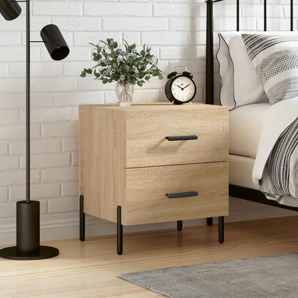 vidaXL Κομοδίνο Sonoma Δρυς 40 x 35 x 47,5 εκ. από Επεξεργασμένο Ξύλο
