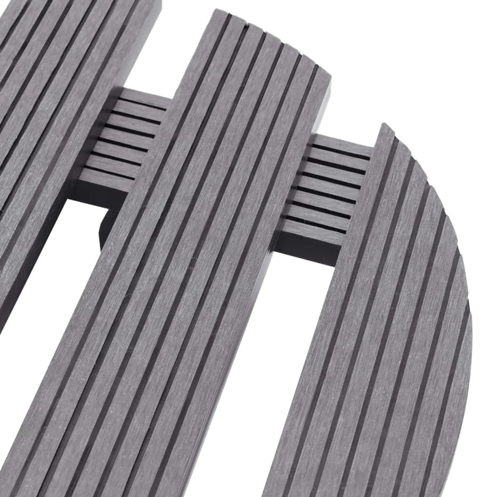 vidaXL Βάσεις για Γλάστρες με Ρόδες 2 τεμ. Γκρι Ø30x7,5 εκ. από WPC