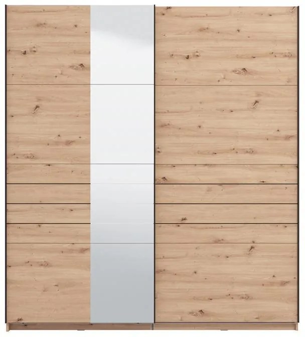 Ντουλάπα Συρόμενη VEYMONT 200 OG με Καθρέπτη Artisan Oak 195x61x218εκ. 195x61x218 εκ.