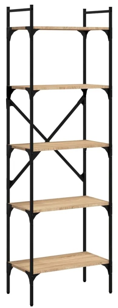 vidaXL Βιβλιοθήκη 5 Επιπέδων Sonoma Δρυς 56x31,5x174 εκ. Επεξ. Ξύλο