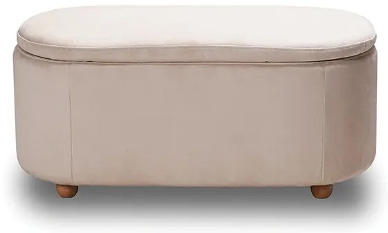 FOSTER ΣΚΑΜΠΟ VELVET BEIGE ΜΕ ΑΠΟΘ. ΧΩΡΟ 99Χ45X45εκ. 99Χ45X45εκ.