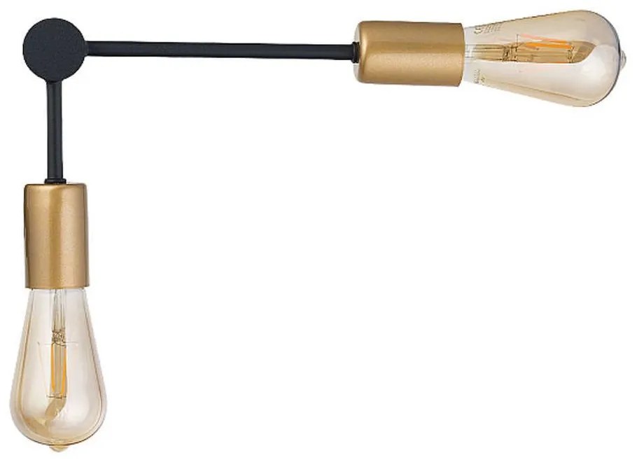 Φωτιστικό Τοίχου - Απλίκα Rotor 7933 2xE27 max 60W Black-Gold Nowodvorski Metal