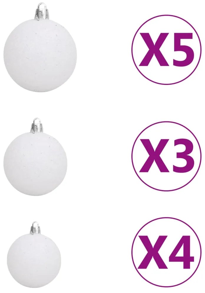 vidaXL Γιρλάντα Χριστουγεννιάτικη με LED & Μπάλες Πράσινη 10 μ. PVC