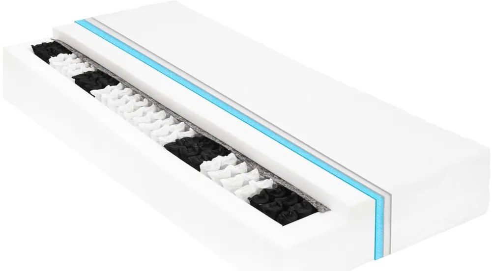 vidaXL Καναπές Κρεβάτι με Στρώμα 90 x 200 εκ. Γκρι Μασίφ Ξύλο Πεύκου
