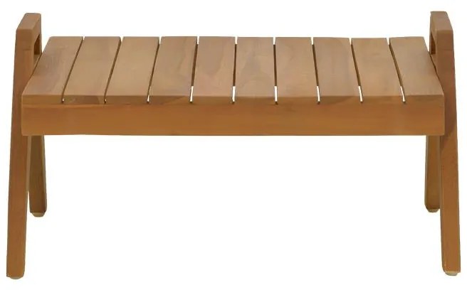 Τραπέζι Kally teak ξύλο σε φυσική απόχρωση 60x50x34εκ 66x49.5x34 εκ.
