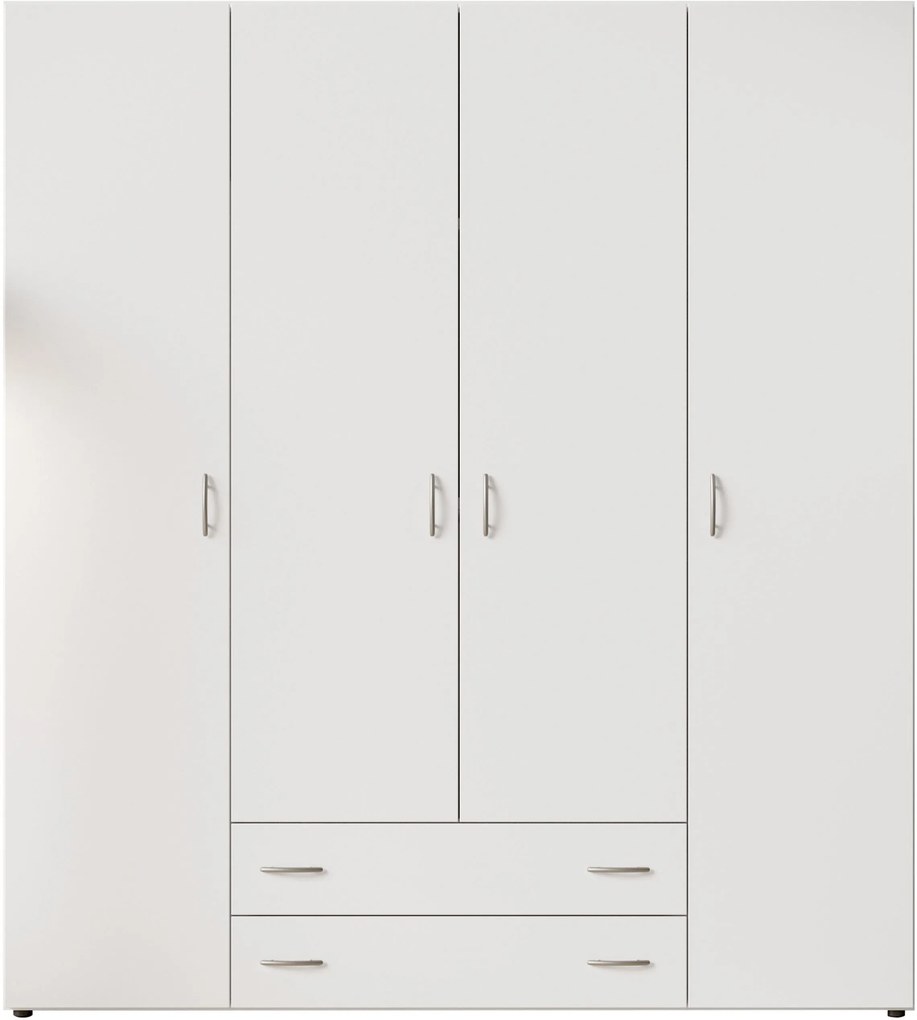 Lh-homefurniture Ντουλάπα  Α_Base λευκή με συρτάρια 160x177x52cm A_BASE_4d