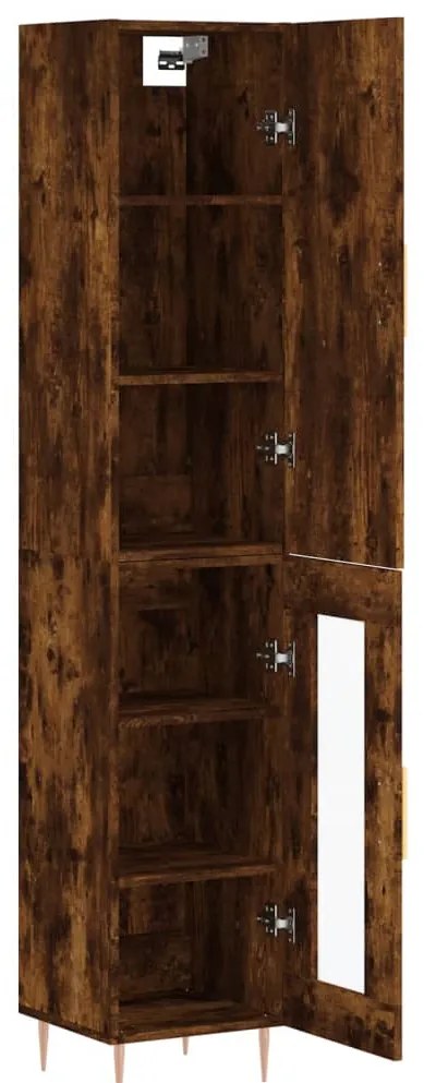 vidaXL Ντουλάπι Καπνιστή δρυς 34,5x34x180 εκ. από Επεξεργασμένο Ξύλο