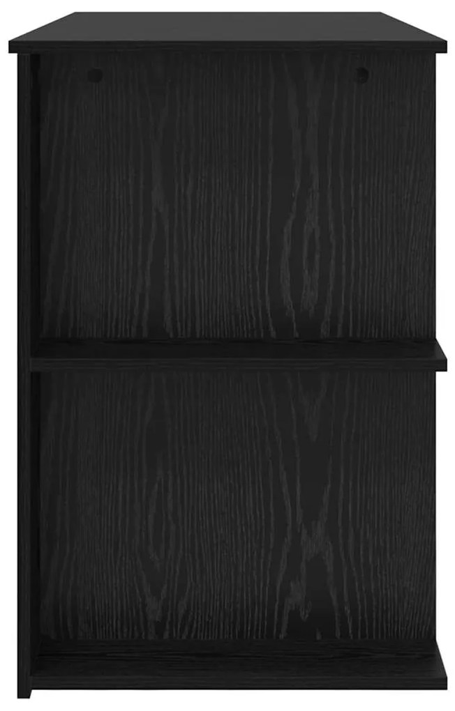vidaXL Γραφείο με ράφι Άλλο Μαύρη δρυς 140 x 50 x 75 εκ. Επεξεργασμένο ξύλο