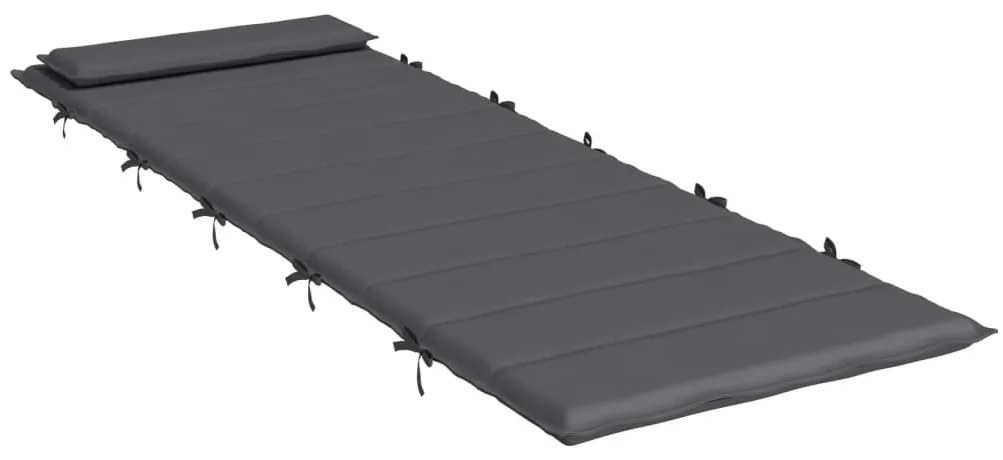 vidaXL Μαξιλάρι Ξαπλώστρας Ανθρακί 180x60x4 εκ. από Ύφασμα Oxford