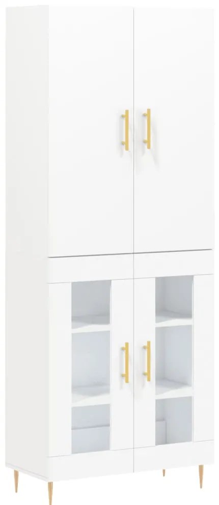 vidaXL Ντουλάπι Λευκό 69,5x34x180 εκ. από Επεξεργασμένο Ξύλο