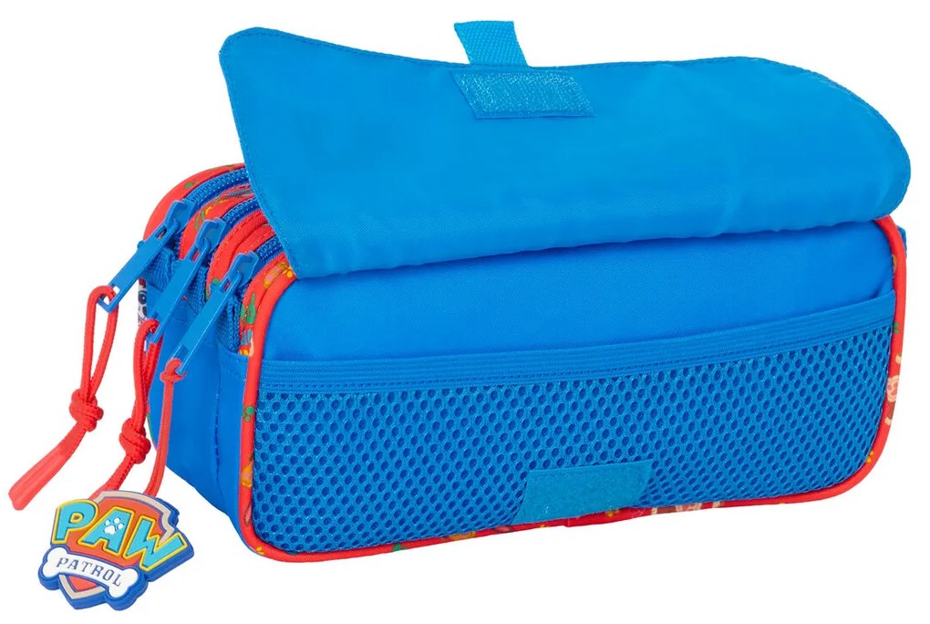 Τριπλή Κασετίνα The Paw Patrol Cool Μπλε Κόκκινο 21,5 x 10 x 8 cm
