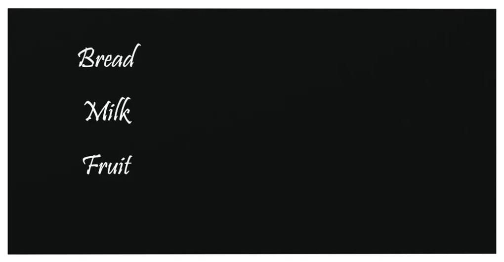 vidaXL Πίνακας Επιτοίχιος Μαγνητικός Μαύρος 40 x 20 εκ. Ψημένο Γυαλί