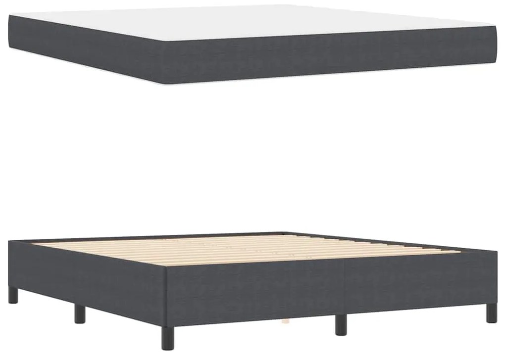 vidaXL Σκελετός Κρεβατιού Άλλο Σκούρο γκρι 180 x 200 cm Βελούδο