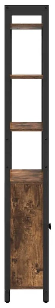 vidaXL Βιβλιοθήκη Καπνιστό Δρύς 60 x 24 x 161 εκ Επεξεργασμένο ξύλο