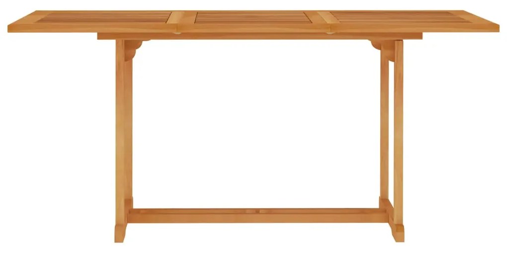 vidaXL Τραπέζι Κήπου 150 x 90 x 75 εκ. από Μασίφ Ξύλο Teak