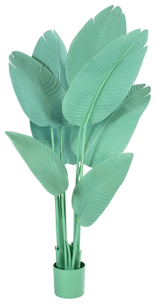 GloboStar® Artificial Garden TURQUOISE STRELITZIA 20368 Τεχνητό Διακοσμητικό Φυτό Τιρκουάζ Στερλίτσια Υ120cm