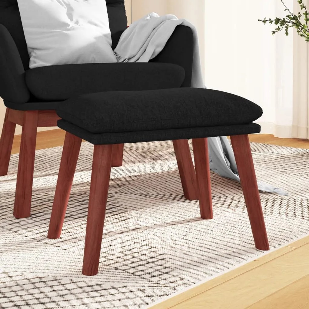 vidaXL Υποπόδιο Μαύρο 45 x 29,5 x 35 εκ. Υφασμάτινο