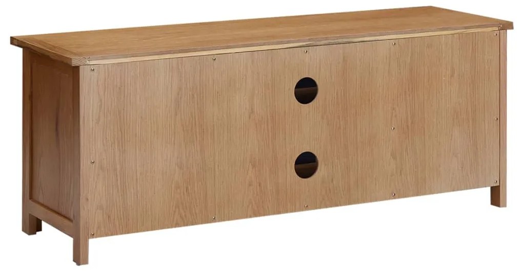 vidaXL Έπιπλο Τηλεόρασης 110 x 35 x 44 εκ. από Μασίφ Ξύλο Δρυός