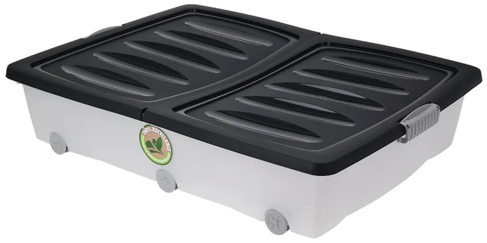 Κουτί αποθήκευσης πολλαπλών χρήσεων με αναδιπλούμενο καπάκι και ρόδες