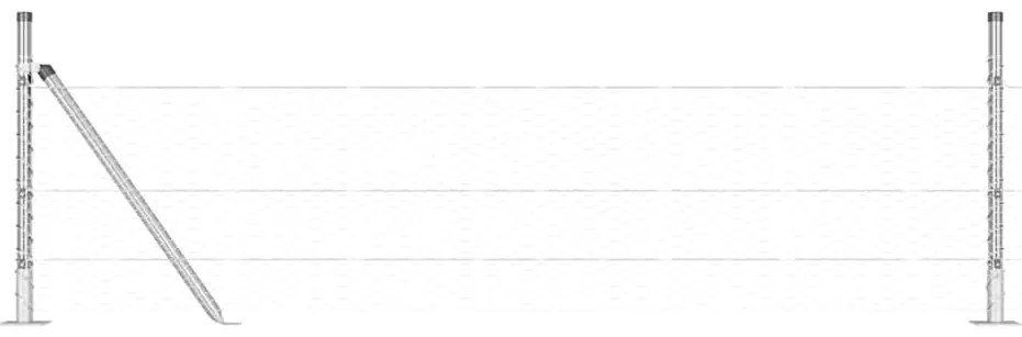 vidaXL Στύλος Περιφράξεων Ασημί 50 x 0,4 μ (25 mm πλέγμα) Ατσάλι