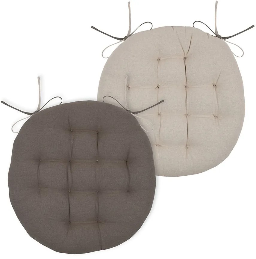 Μαξιλάρι Καρέκλας 2 Όψεων (Φ38) S-F Duo Taupe/Lin CU1490314GAL-R