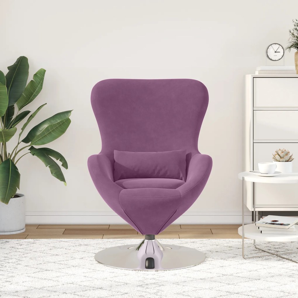 vidaXL Πολυθρόνα Αυγού Purple Velvet