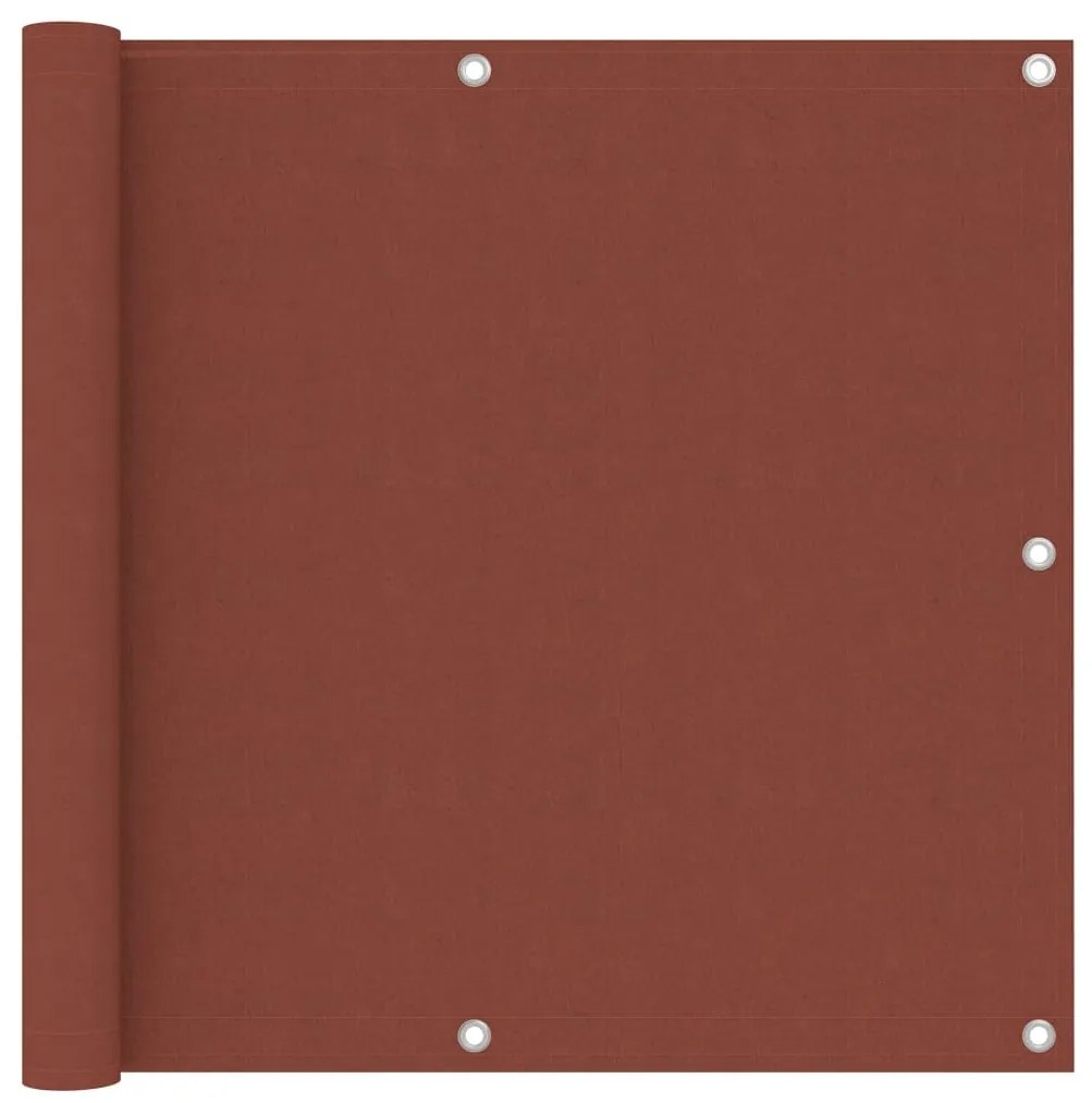 vidaXL Διαχωριστικό Βεράντας Τερακότα 90 x 300 εκ. Ύφασμα Oxford