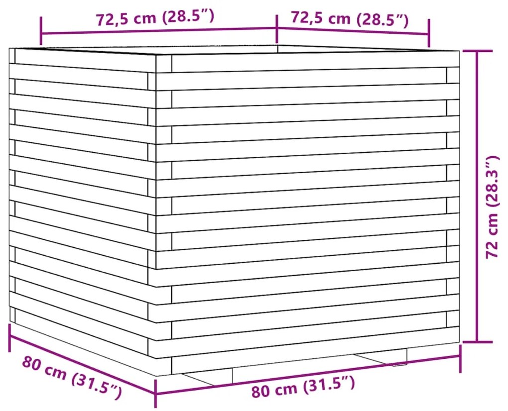 ΖΑΡΝΤΙΝΙΕΡΑ 80X80X72 ΕΚ. ΑΠΟ ΕΜΠΟΤΙΣΜΕΝΟ ΞΥΛΟ ΠΕΥΚΟΥ 3282628